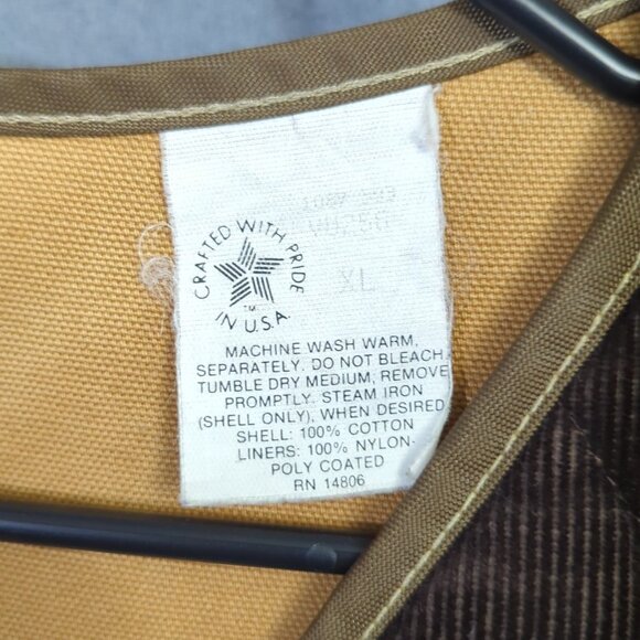 Carhartt VTG Vest Men's XL Brown Hunting Game Bag Canvas Shooting Union Made USA - Picture 7 of 16